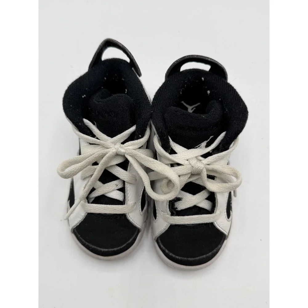 Jordan 6 Retro Oreo 384667-101 Toddler White/Black Size 6.5C